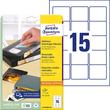 Disketten-Etiketten Inkjet+Laser+Kopier 59x50mm auf A4 Bögen weiß wiederablösbar Zweckform L4747REV-25 (PACK=375 STÜCK) Produktbild