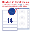 Etiketten Inkjet+Laser+Kopier 105x41mm auf A4 Bögen weiß Zweckform 3477 (PACK=1400 STÜCK) Produktbild Additional View 3 S