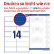 Etiketten Inkjet+Laser+Kopier 105x42,3mm auf A4 Bögen weiß Zweckform 3653 (PACK=1400 STÜCK) Produktbild Additional View 3 S