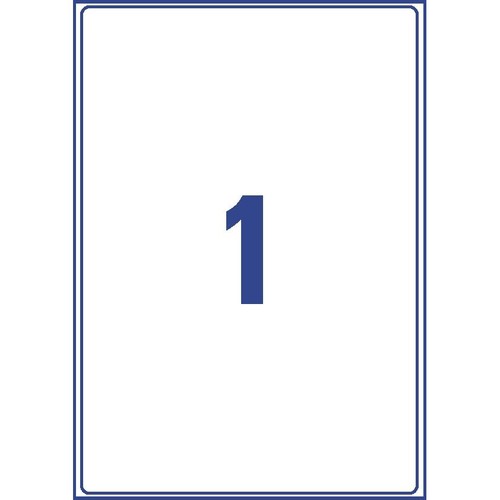 Adress-Etiketten Inkjet 199,6x289,1mm auf A4 Bögen weiß schnelltrocknend Zweckform J8167-25 (PACK=25 STÜCK) Produktbild Additional View 2 L