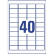 Adress-Etiketten Laser+Kopier 48,5x25,4mm auf A4 Bögen transparent Zweckform L4770-25 (PACK=1000 STÜCK) Produktbild