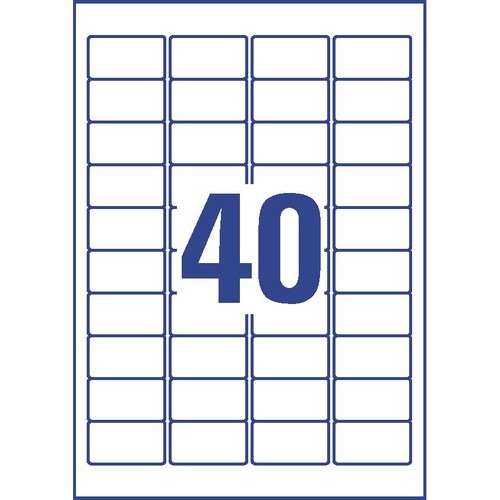 Adress-Etiketten Laser+Kopier 48,5x25,4mm auf A4 Bögen transparent Zweckform L4770-25 (PACK=1000 STÜCK) Produktbild Additional View 2 L