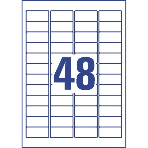 Adress-Etiketten Inkjet 45,7x21,2mm auf A4 Bögen transparent Zweckform J4720-25 (PACK=1200 STÜCK) Produktbild Additional View 2 L
