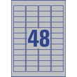 Typenschild-Etiketten Laser+Kopier 45,7x21,2mm auf A4 Bögen silber Polyester Zweckform L6009-20 (PACK=960 STÜCK) Produktbild Additional View 2 S