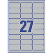 Typenschild-Etiketten Laser+Kopier 63,5x29,6mm auf A4 Bögen silber Polyester Zweckform L6011-20 (PACK=540 STÜCK) Produktbild Additional View 2 S