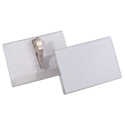 Namensschild mit Krokoklemme 54x90mm Durable 8111-19 (PACK=25 STÜCK) Produktbild Additional View 1 L