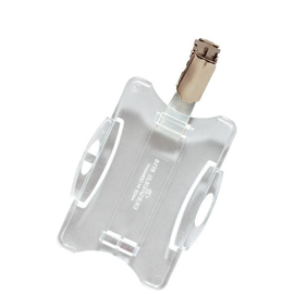 Ausweishalter mit Clip 54x85mm für Betriebsausweise transparent Durable 8118-19 (PACK=25 STÜCK) Produktbild