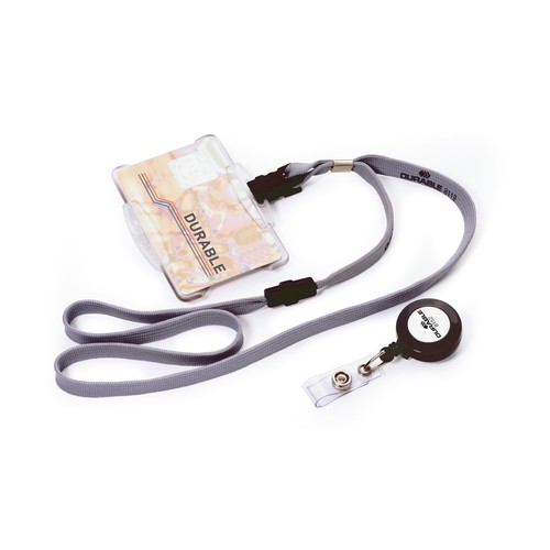 Ausweishalter mit Clip 54x85mm für Betriebsausweise transparent Durable 8118-19 (PACK=25 STÜCK) Produktbild Additional View 2 L
