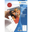 Fotohüllen Fotophan A4 für 9x13cm hoch weiß Kunststoff Herma 7583 (PACK=10 STÜCK) Produktbild