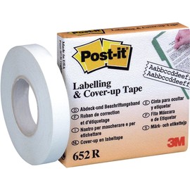 Korrekturband Post-it 8,4mm x 17,7m weiß Nachfüllrolle 3M 652R (ST=18 METER) Produktbild