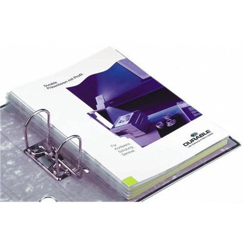 Abheftstreifen Filefix für A5 2,5x14,5mm transparent selbstklebend Durable 8062-19 (BTL=25 STÜCK) Produktbild Front View L
