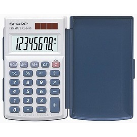 Taschenrechner 8-stelliges LCD-Display Solar-/Batteriebetrieb Sharp EL-243S Produktbild