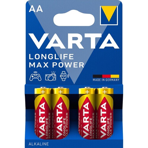 Batterien Longlife Max Power Mignon AA 1,5V 2900mAh Varta 4706 (PACK=4 STÜCK) Produktbild