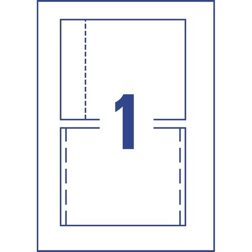 CD-Einleger Inkjet+Laser+Kopier für Jewelcase 151x118mm auf A4 Bögen weiß Zweckform C32250-25 (PACK=25 STÜCK) Produktbild Additional View 2 L