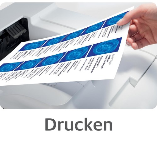 Visitenkarten Inkjet+Laser+Kopier A4 85x54mm 185g weiß beidseitig bedruckbar Microperforation Zweckform C32010-10 (PACK=100 STÜCK) Produktbild Additional View 6 L