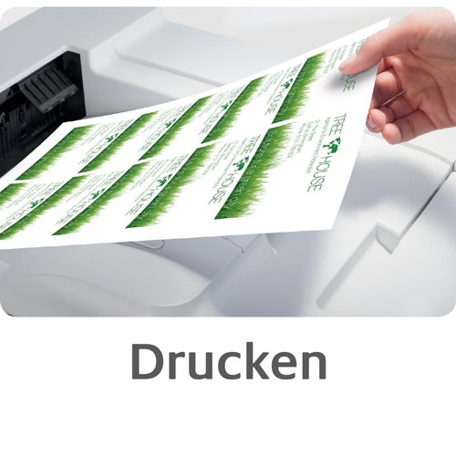 Visitenkarten Inkjet+Laser+Kopier 85x54mm 200g auf A4 Bögen weiß glatte Kanten Zweckform C32011-25 (PACK=250 STÜCK) Produktbild Additional View 5 L