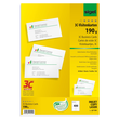 Visitenkarten Inkjet+Laser+Kopier 85x55mm 190g weiß glatte Kanten Sigel LP791 (PACK=400 STÜCK) Produktbild