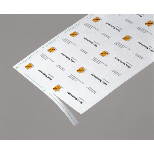 Visitenkarten Inkjet+Laser+Kopier 85x55mm 185g weiß Microperforation Sigel DP830 (PACK=150 STÜCK) Produktbild Additional View 2 L