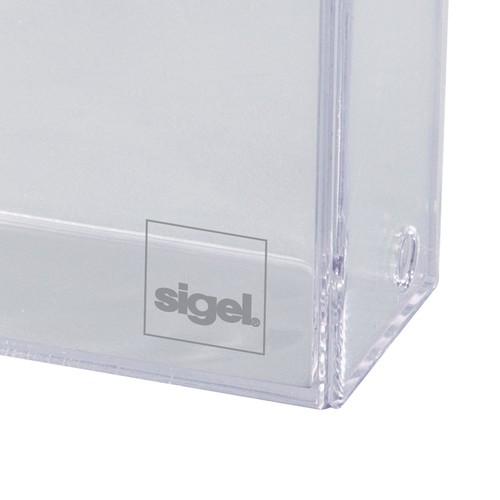 Visitenkartenbox 95x60x30mm für 100Karten glasklar Hartplastik Sigel VA110 Produktbild Additional View 1 L