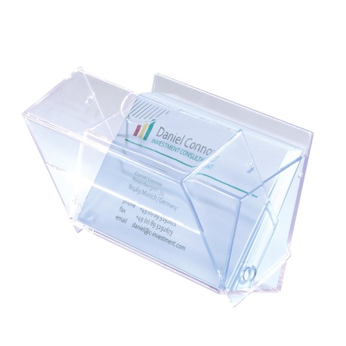 Visitenkartenbox 95x60x30mm für 100Karten glasklar Hartplastik Sigel VA110 Produktbild Additional View 2 L