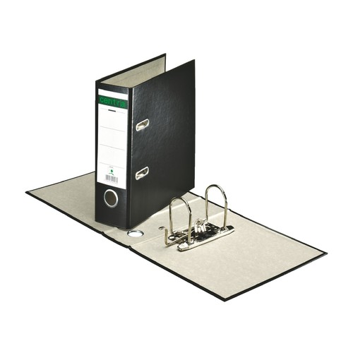 Ordner A5 hoch 70mm schwarz Pappe Centra 220206 Produktbild Front View L