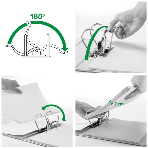 Ordner 1080 A4 80mm blau Pappe Leitz 1080-50-35 Produktbild Additional View 4 L