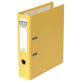 Ordner Rado Plast A4 80mm gelb Kunststoff Elba 100022627 Produktbild