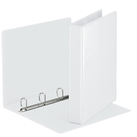 Präsentationsringbuch mit 2Taschen A4 4Ringe Ringe-Ø30mm bis 300Blatt weiß PP-Folie Esselte 49703 Produktbild