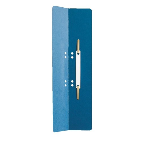 Einhänge-Heftrücken ohne Heftfalz mit Kunstoff-Deckschiene 60x305mm blau Karton Leitz 3720-00-35 (PACK=25 STÜCK) Produktbild Front View L