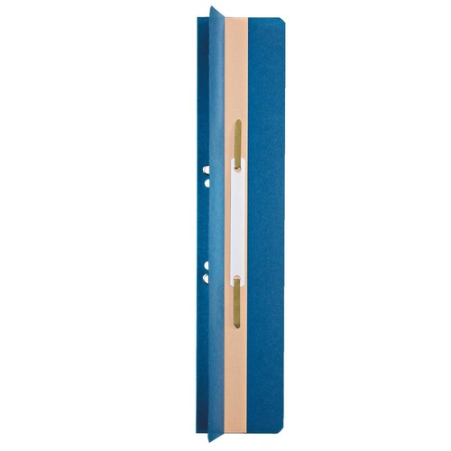 Einhänge-Heftrücken mit Heftfalz mit Kunststoff-Deckschiene 60x305mm blau Karton Leitz 3726-00-35 (PACK=25 STÜCK) Produktbild Front View L