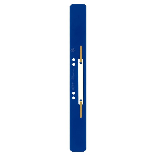 Einhänge-Heftstreifen lang mit Kunststoff-Deckschiene 35x310mm blau PP Leitz 3711-00-35 (PACK=25 STÜCK) Produktbild Front View L