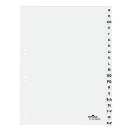Register A-Z A4 230x297mm weiß Plastik Durable 6150-02 Produktbild