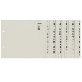 Registerserie A4 halbe Höhe überbreit A-Z 240x200mm für 36 Ordner grau Papier Leitz 1336-00-85 Produktbild