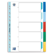 Register Blanko A4 225x297mm 5-teilig mehrfarbig Plastik Oxford 400013909 Produktbild