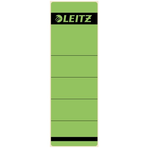 Rückenschilder für Handbeschriftung 61,5x191mm kurz breit grün selbstklebend Leitz 1642-00-55 (BTL=10 STÜCK) Produktbild Front View L