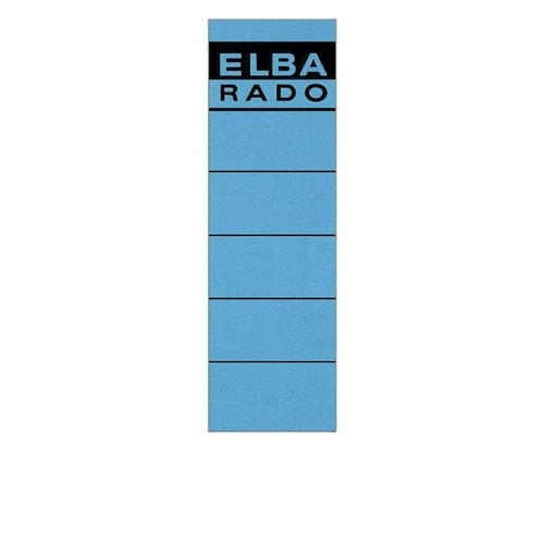 Rückenschilder für Handbeschriftung 59x190mm kurz breit blau selbstklebend Elba 100420952 (BTL=10 STÜCK) Produktbild