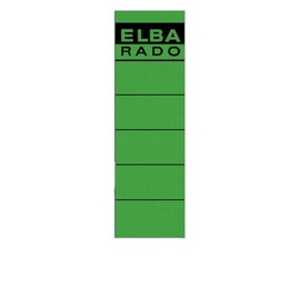 Rückenschilder für Handbeschriftung 59x190mm kurz breit grün selbstklebend Elba 100420948 (BTL=10 STÜCK) Produktbild