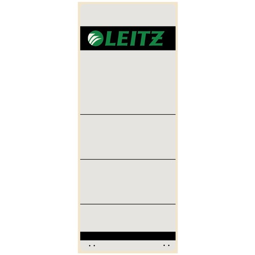 Rückenschilder für Handbeschriftung 61x157mm kurz breit grau selbstklebend Leitz 1647-00-85 (BTL=10 STÜCK) Produktbild Front View L