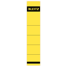 Rückenschilder für Handbeschriftung 39x191mm kurz schmal gelb selbstklebend Leitz 1643-00-15 (BTL=10 STÜCK) Produktbild