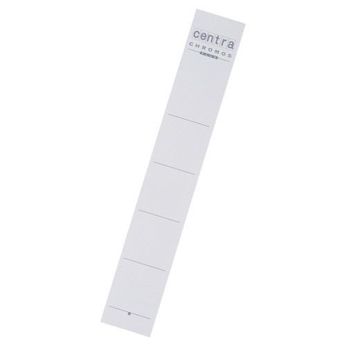 Rückenschilder für Handbeschriftung 30x190mm kurz schmal weiß zum Stecken Centra 290216 (BTL=10 STÜCK) Produktbild Front View L