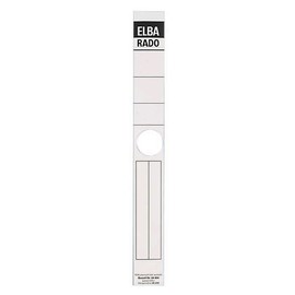Rückenschilder für Hängeordner 81414 290x34mm extra schmal weiß selbstklebend Elba 100420959 (BTL=10 STÜCK) Produktbild