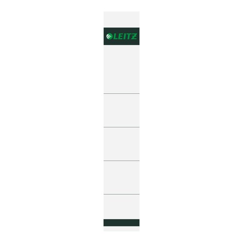 Rückenschilder für Handbeschriftung 30x190 kurz schmal lichtgrau zum Stecken Leitz 1608-00-85 (BTL=10 STÜCK) Produktbild Front View L