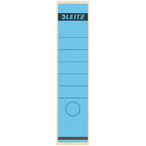 Rückenschilder für Handbeschriftung 61,5x285mm lang breit blau selbstklebend Leitz 1640-00-35 (BTL=10 STÜCK) Produktbild Front View L