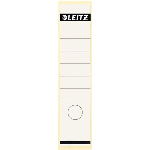 Rückenschilder für Handbeschriftung 61,5x285mm lang breit weiß selbstklebend Leitz 1640-00-01 (BTL=10 STÜCK) Produktbild Front View L