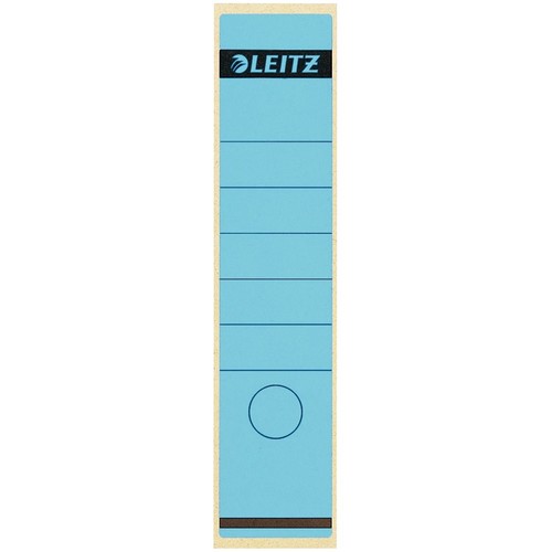Rückenschilder für Handbeschriftung 61,5x285mm lang breit blau selbstklebend Leitz 1640-10-35 (PACK=100 STÜCK) Produktbild Front View L