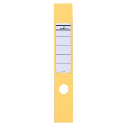 Rückenschilder mit Einsteckschild Ordofix 60x390mm lang breit gelb selbstklebend Durable 8090-04 (BTL=10 STÜCK) Produktbild