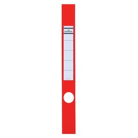 Rückenschilder mit Einsteckschild Ordofix 40x390mm lang schmal rot selbstklebend Durable 8091-03 (BTL=10 STÜCK) Produktbild