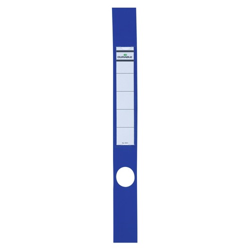 Rückenschilder mit Einsteckschild Ordofix 40x390mm lang schmal blau selbstklebend Durable 8091-06 (BTL=10 STÜCK) Produktbild