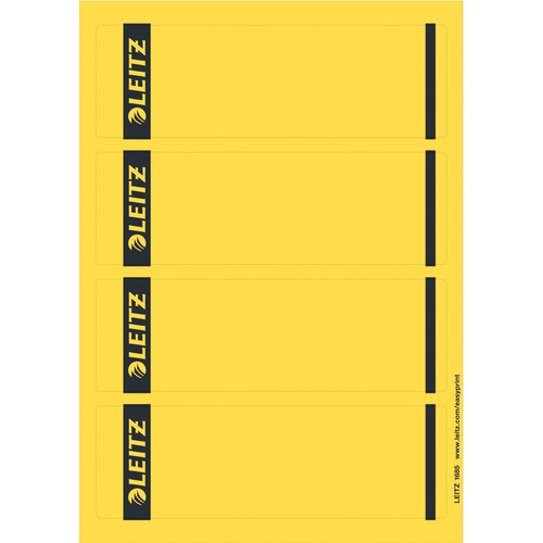 Rückenschilder zum Bedrucken 61x192mm kurz breit gelb selbstklebend Leitz 1685-20-15 (PACK=100 STÜCK) Produktbild Front View L