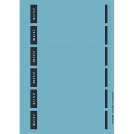 Rückenschilder zum Bedrucken 39x192mm kurz schmal blau selbstklebend Leitz 1686-20-35 (PACK=150 STÜCK) Produktbild